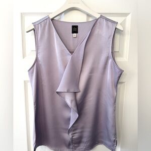 THE LIMITED Sleeveless light purple blouse with ruffle detail- size S